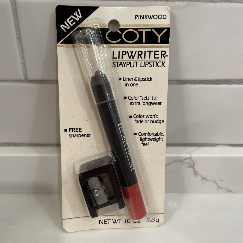 Vintage Coty Lipwriter Stayput Lipstick Pinkwood Liner Chronologix New